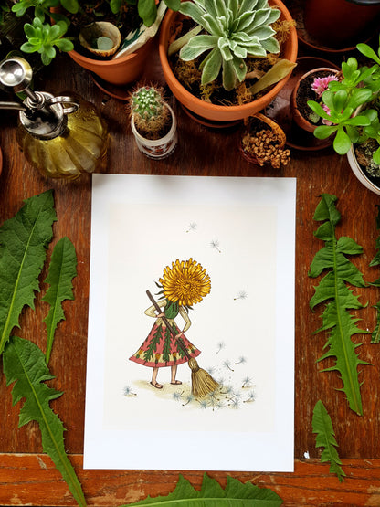 Dandelion Sweeper Print