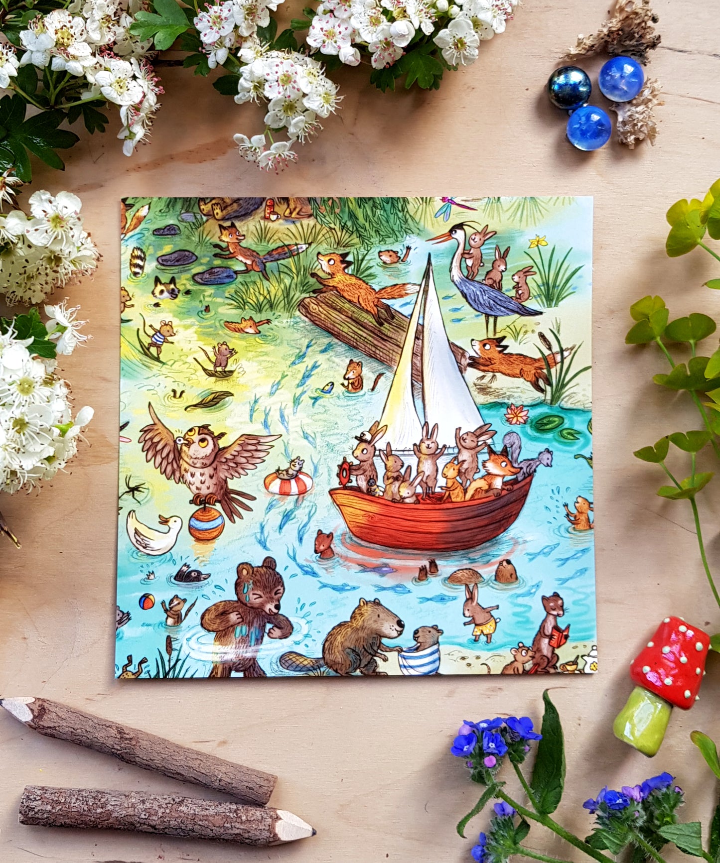 Bumper pack of 10 woodland postcards