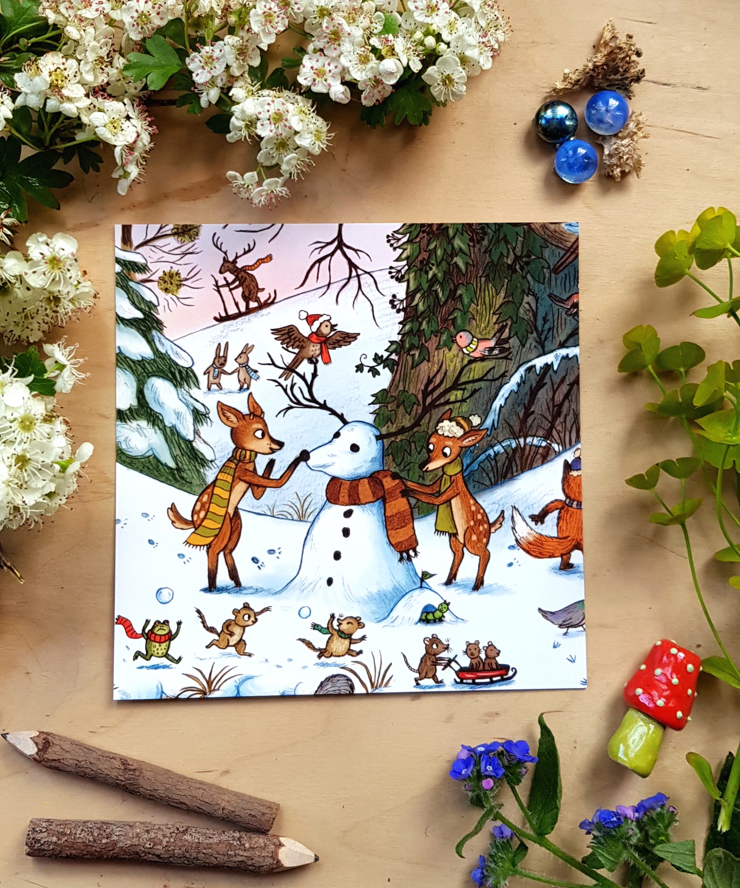 Bumper pack of 10 woodland postcards