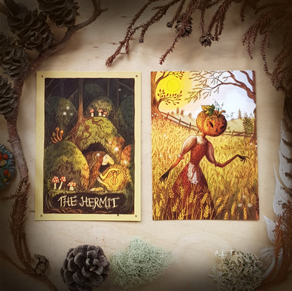 Pack of 6 spooky postcards