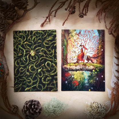 Pack of 6 spooky postcards