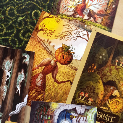 Pack of 6 spooky postcards