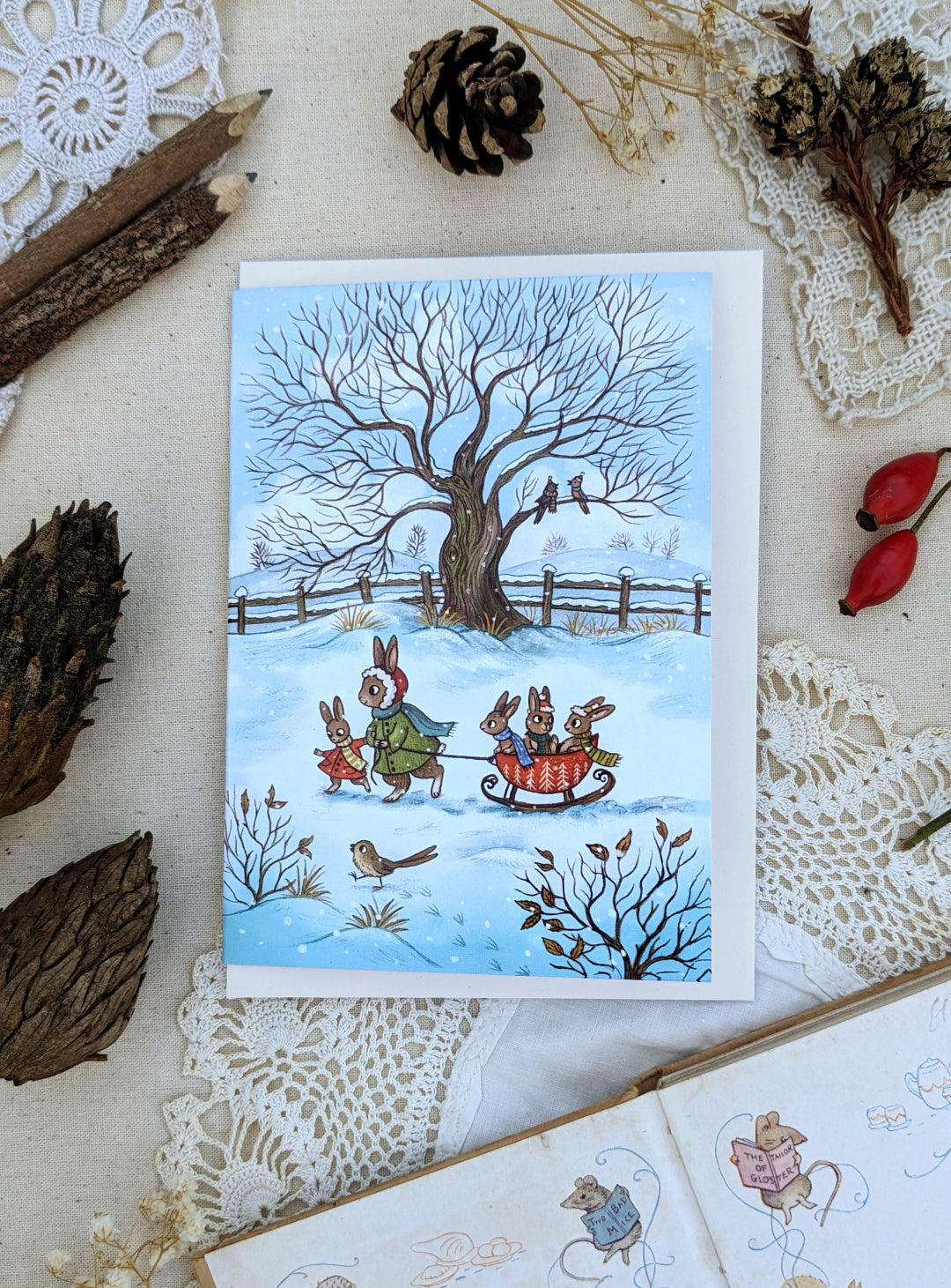 Pack of 6 Woodland Creatures Christmas Cards